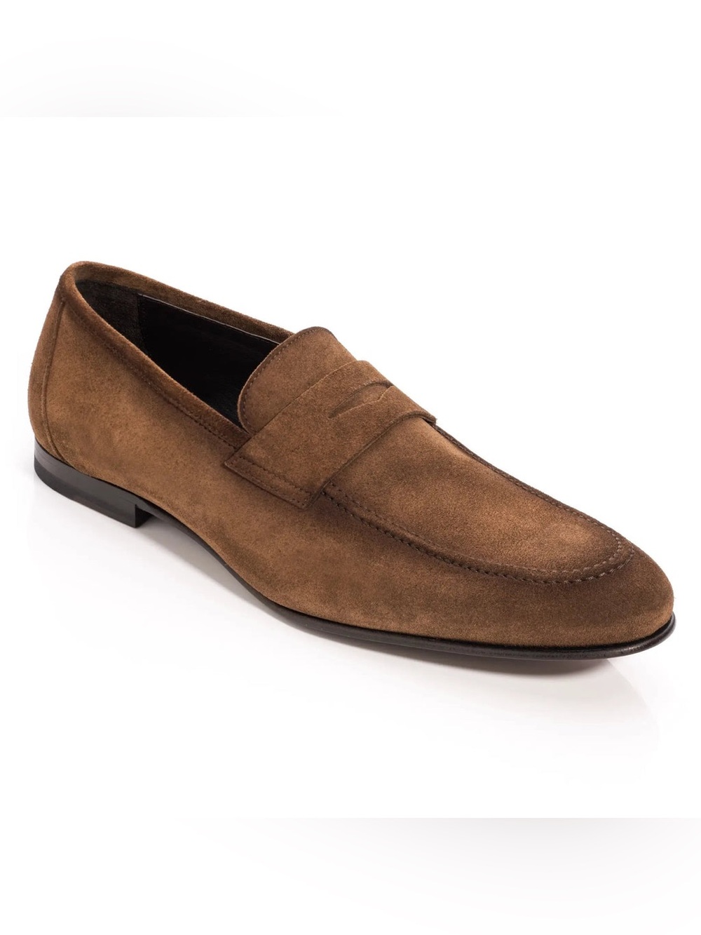 To Boot New York Mid Brown Suede Penny Loafer Sz 9.5